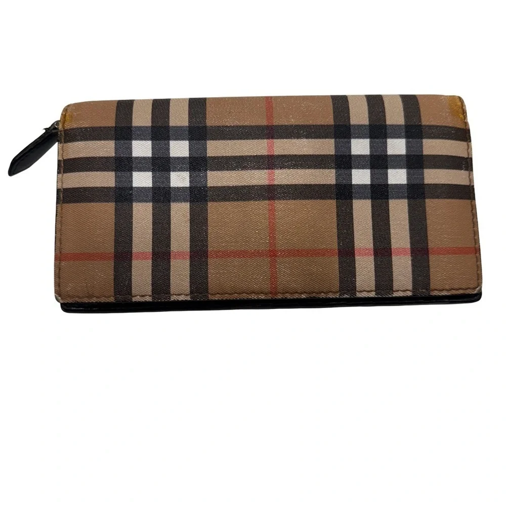 Genuine Burberry Unisex Long Wallet Nova Check With Certificate of Authenticity